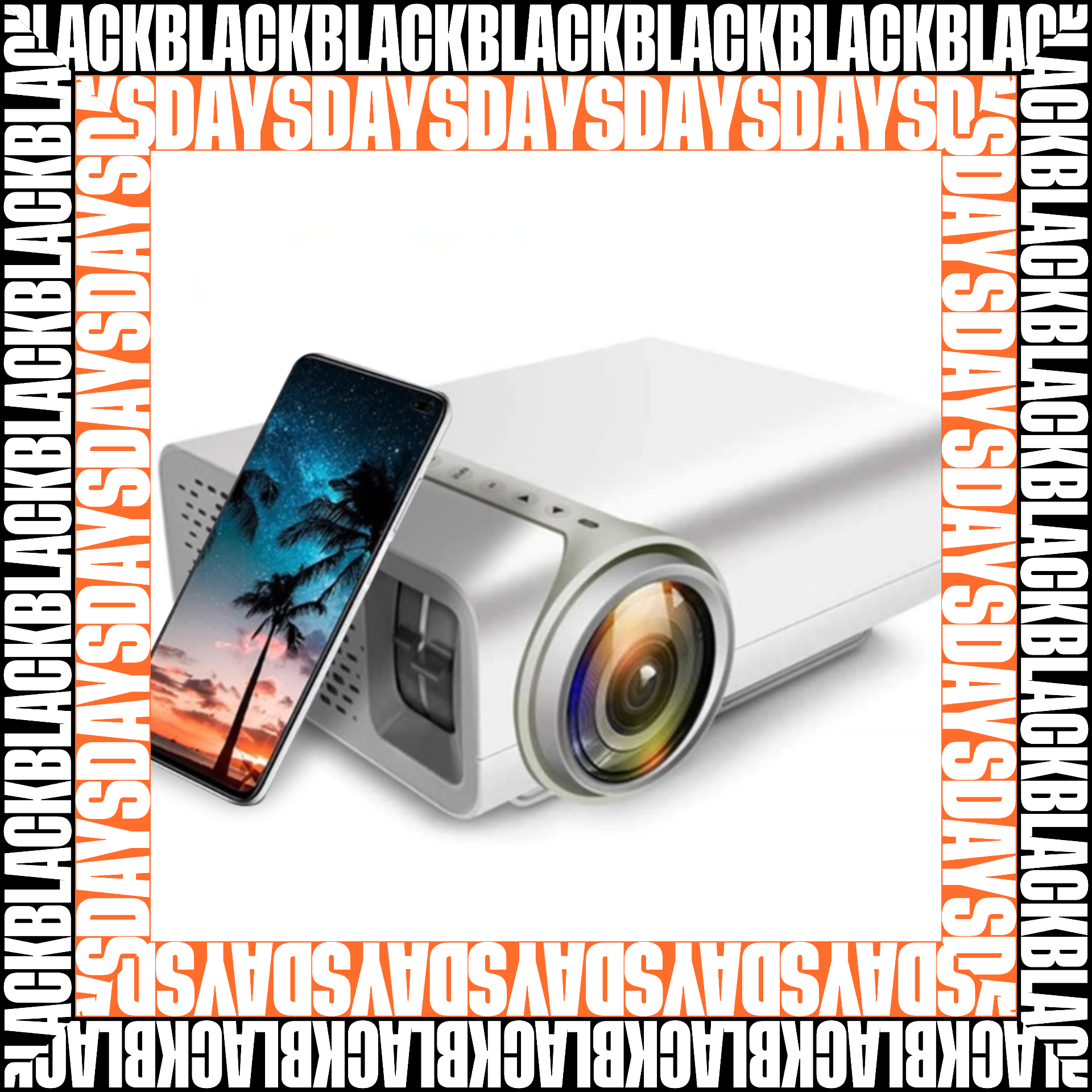 Mini Proyector Beam 2000Lm Black Days.
